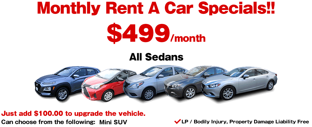 Monthly Rent A Car Specials Guam